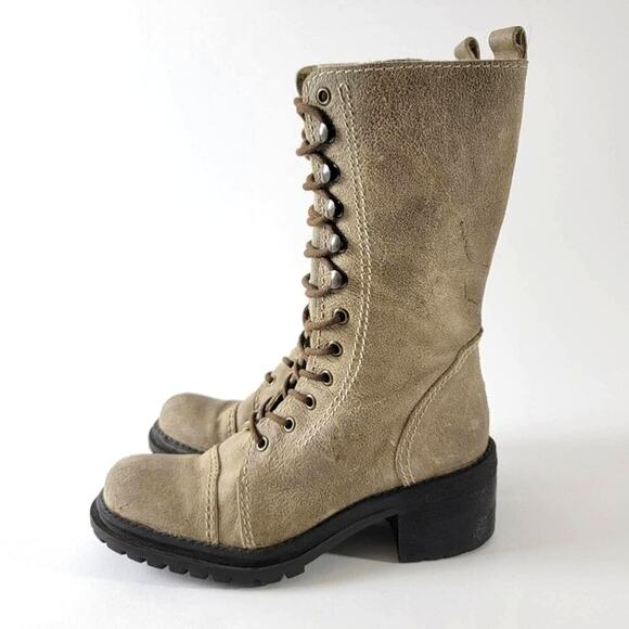 Vintage 90s Grunge Combat Chunky Platform Boots - 7 - Picture 5 of 12